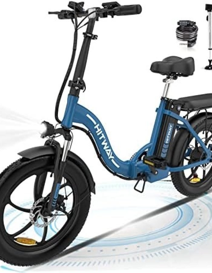 HITWAY Vélo Électrique,20″ VTT Fat Bike Electrique